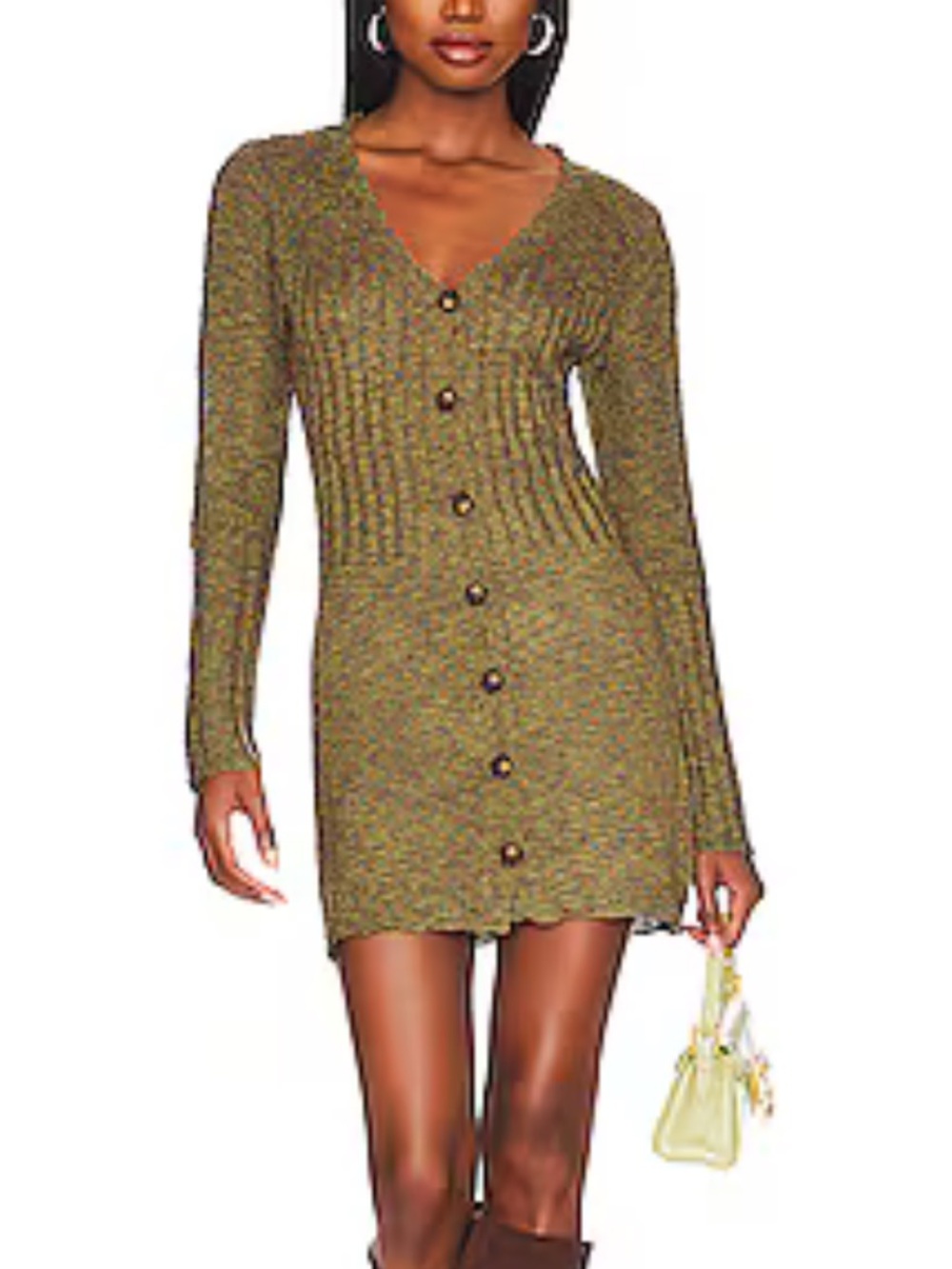 NWT Superdown Olivia Green Cardigan Dress Size L